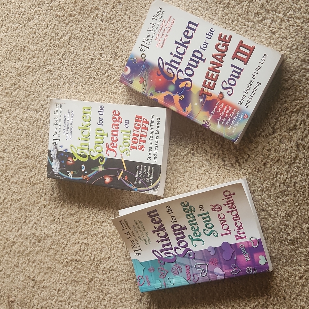 3 books, chicken soup for the teenage soul